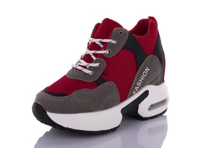 Сникерсы женские Башили (36-41) F08 red (деми)