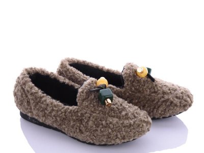 Мокасины женские зима Super Gear (36-41) PV806-1 brown (зима)