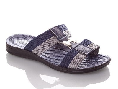 Шлепанцы детские DeMur (30-35) BH-A-blue-grey (лето)