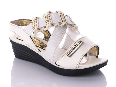 Босоножки детские для девочек DeMur (24-29) Madona2-white (лето)