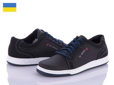 Кроссовки мужские Львов База (40-45) Kluchkovsky C67-2 черный-белый (деми)