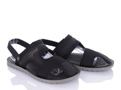 Босоножки мужские Violeta (40-45) M201-8 black (лето)