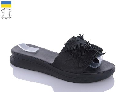 Шлепки женские Sali (36-40) Р113 бронзовый-черный (лето)