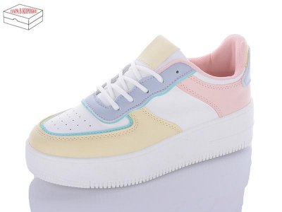 Кроссовки женские ABA (36-41) BK90 yellow (деми)