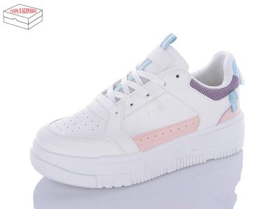 Кроссовки женские QQ Shoes (36-41) BK82 white (деми)
