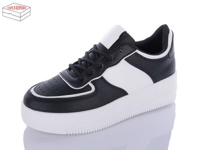 Кроссовки женские QQ Shoes (36-41) BK90 black (деми)