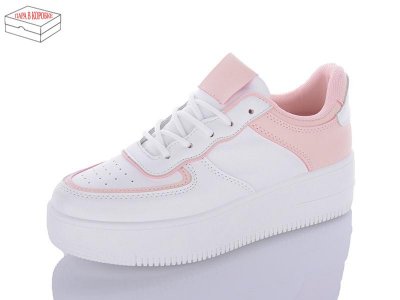 Кроссовки женские QQ Shoes (36-41) BK90 pink (деми)