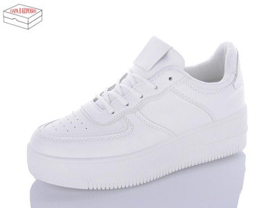 Кроссовки женские QQ Shoes (36-41) BK90 white (деми)