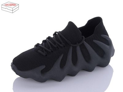 Кроссовки женские QQ Shoes (36-41) BK98 black (деми)