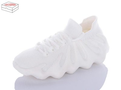 Кроссовки женские QQ Shoes (36-41) BK98 white (деми)