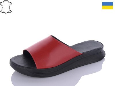 Шлепки женские Sali (36-40) 117 красный (лето)