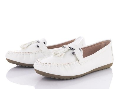 Мокасины женские Zahar (36-41) A159 white (деми)