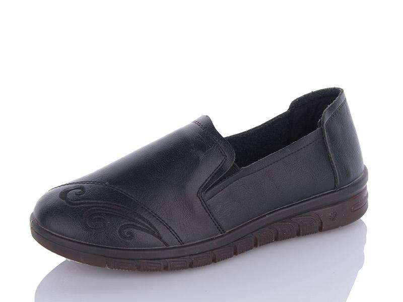 Туфли женские WSMR (36-41) Q675 black (деми)
