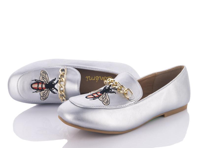 Туфли для девочек Clibee (31-36) G2012L silver (деми)