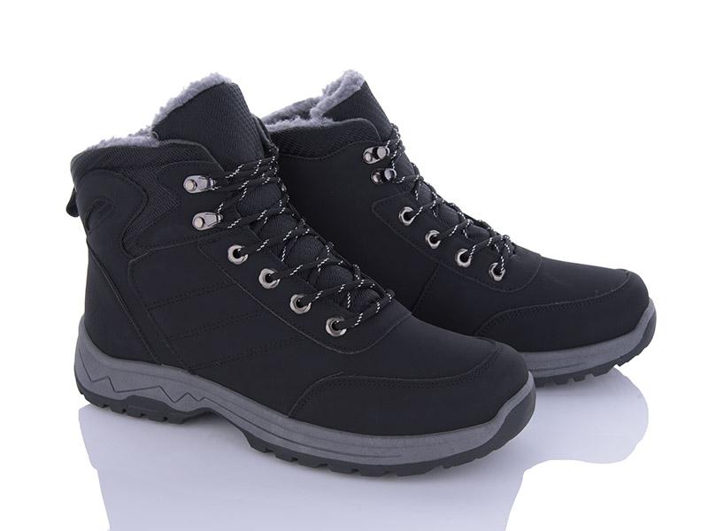 Ботинки мужские зима OkShoes (41-46) 1069 black (зима)