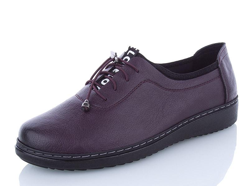 Туфли женские Brother (41-43) TDM10-5 purple батал (деми)