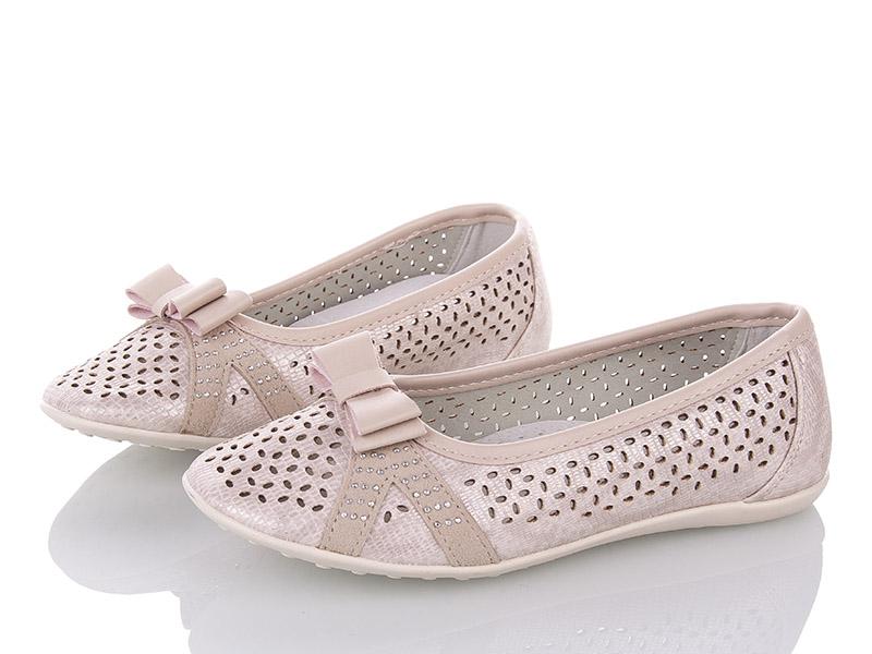 Туфли для девочек Apawwa (31-36) H857 beige (лето)