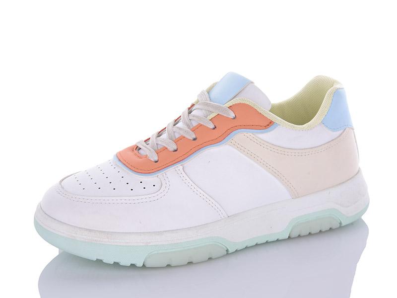 Кроссовки женские QQ Shoes (36-41) BK80 orange (деми)