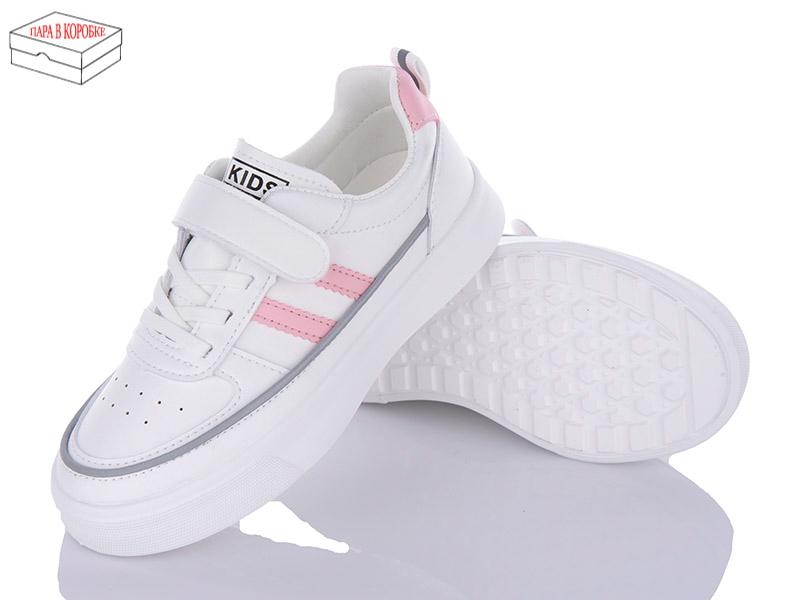 Кроссовки для девочек Калория (31-37) L3521 білий-рожевий (деми)