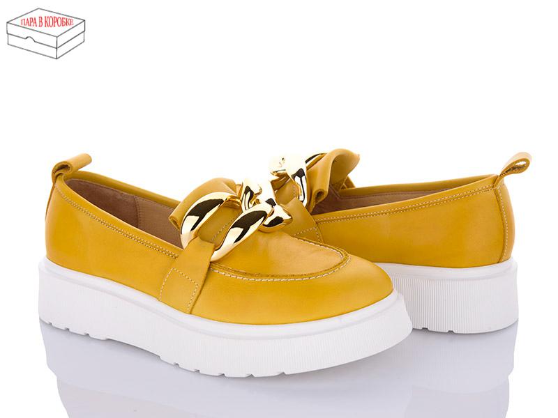 Туфли женские Калория (36-40) 6839-1 yellow (деми)