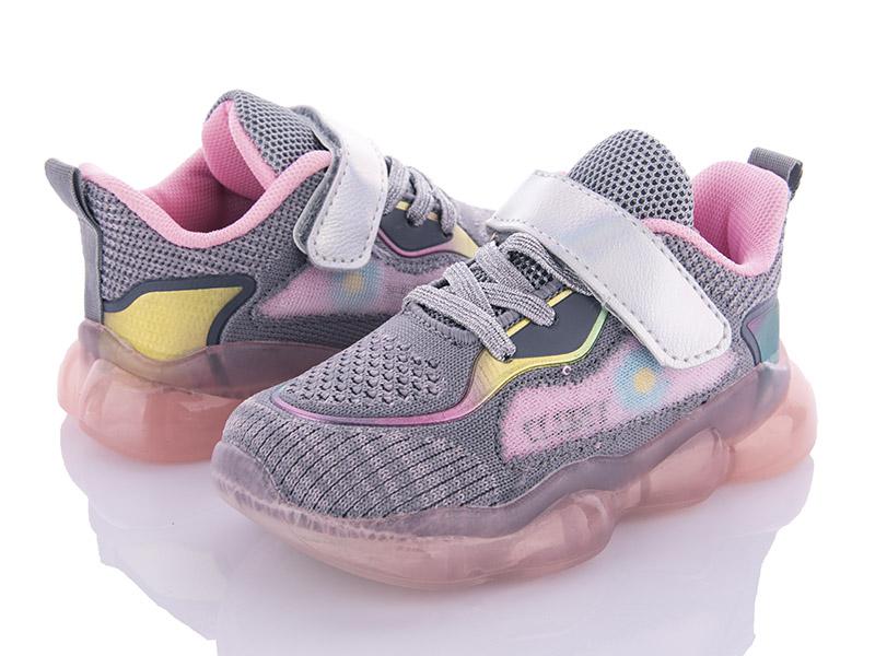 Кроссовки для девочек Apawwa (26-31) F31 grey-pink (деми)