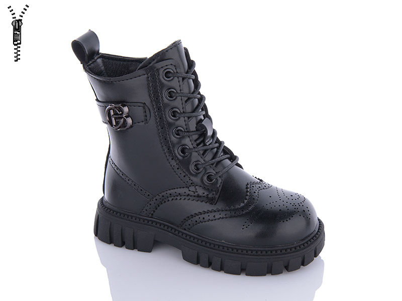 Ботинки для девочек Леопард (27-31) M27 black (деми)