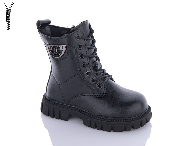 Ботинки для девочек Леопард (27-31) M29 black (деми)
