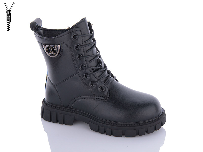 Ботинки для девочек Леопард (32-37) M29-29 black (деми)