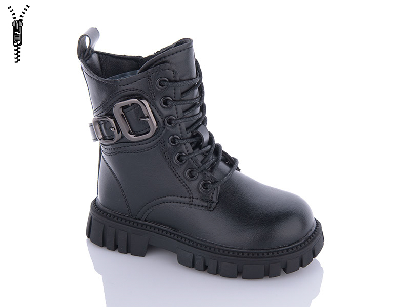 Ботинки для девочек Леопард (27-31) M30 black (деми)