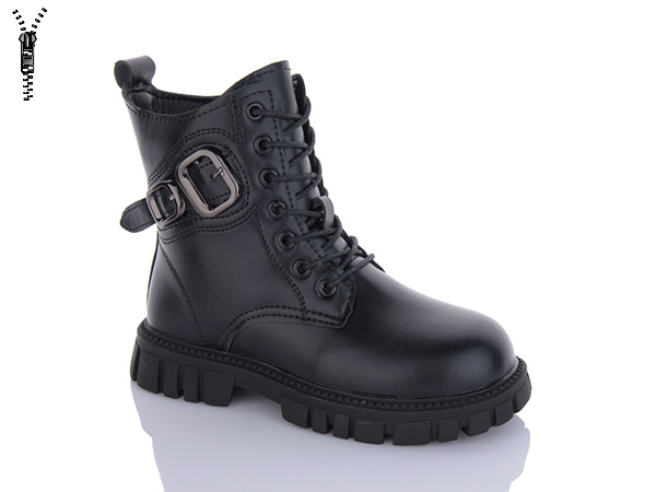 Ботинки для девочек Леопард (32-37) M30-30 black (деми)