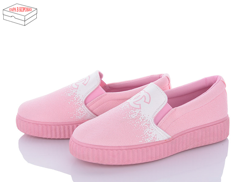 Слипоны женские Viktoria (36-41) H11 pink (деми)
