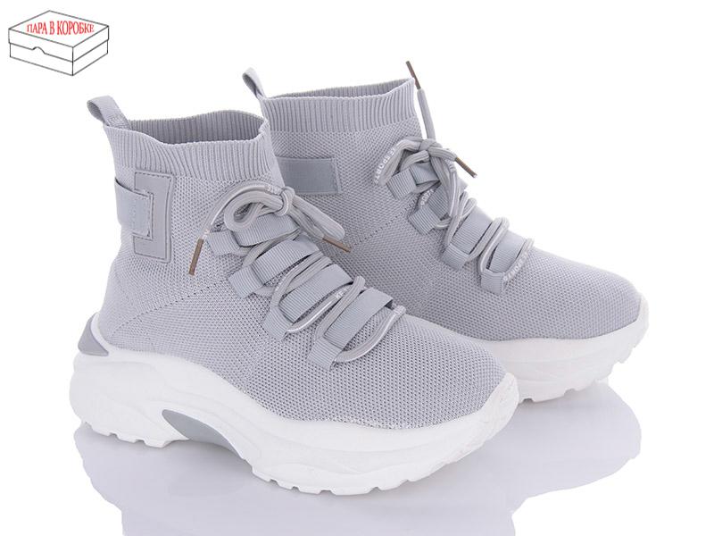 Кроссовки женские QQ Shoes (36-41) BK25 grey (лето)