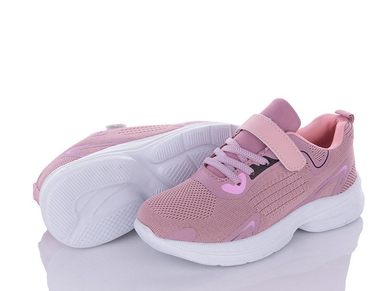Кроссовки для девочек Wei Wei (32-37) 2608-2 pink-l.pink (деми)