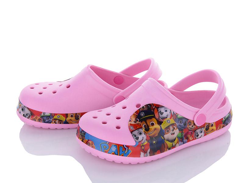 Кроксы детские Deshman (30-35) 8277 pink (лето)
