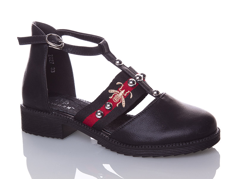 Туфли для девочек Башили (32-37) Z027 black (деми)