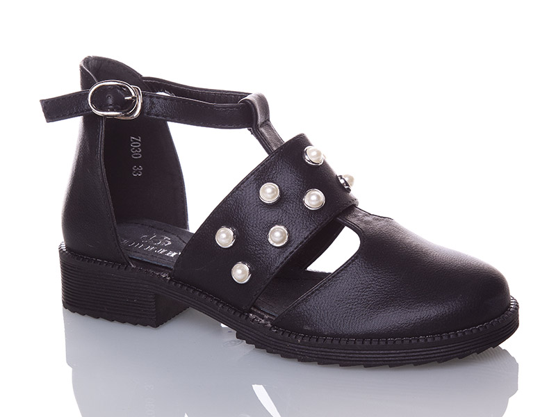 Туфли для девочек Башили (32-37) Z030 black (деми)