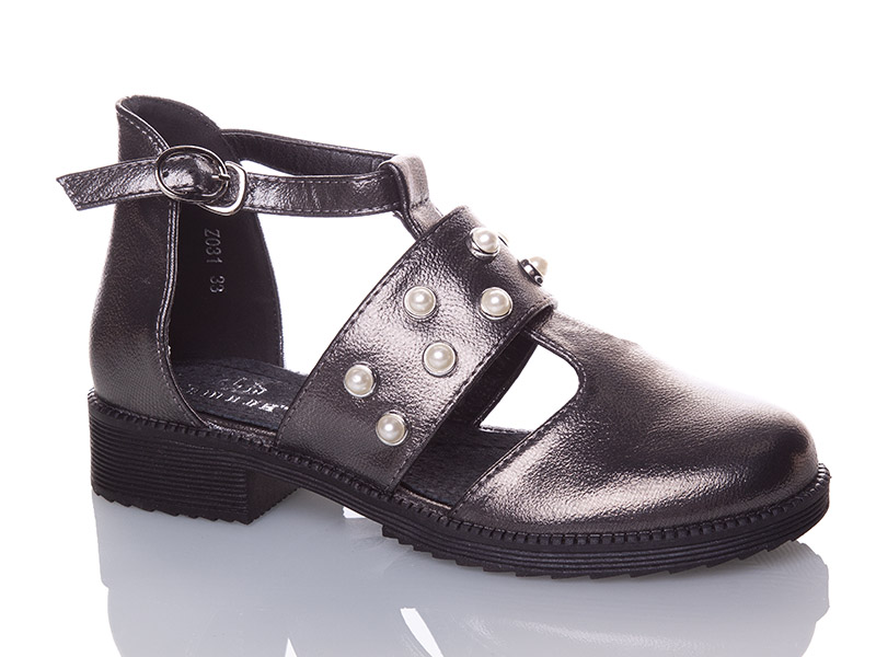 Туфли для девочек Башили (32-37) Z031 grey (деми)