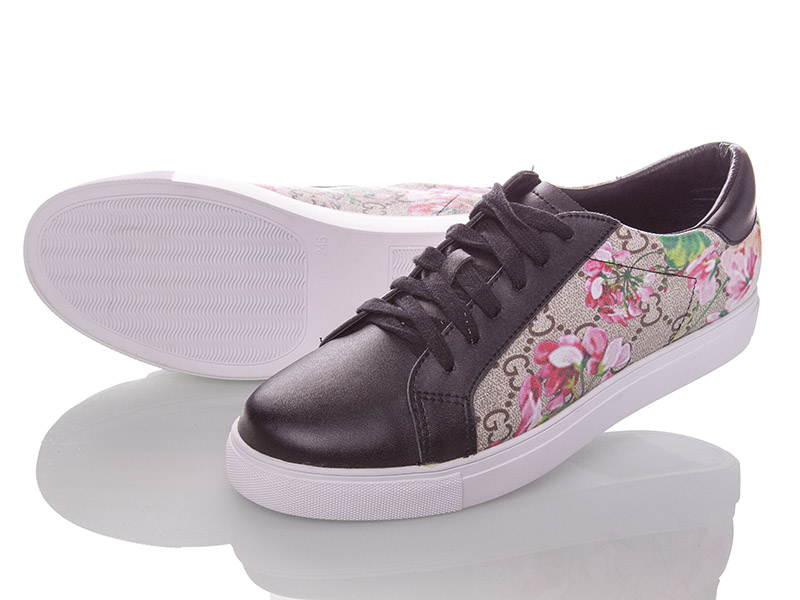 Кеды женские Class-shoes (36-40) H237-81 black-pink (деми)
