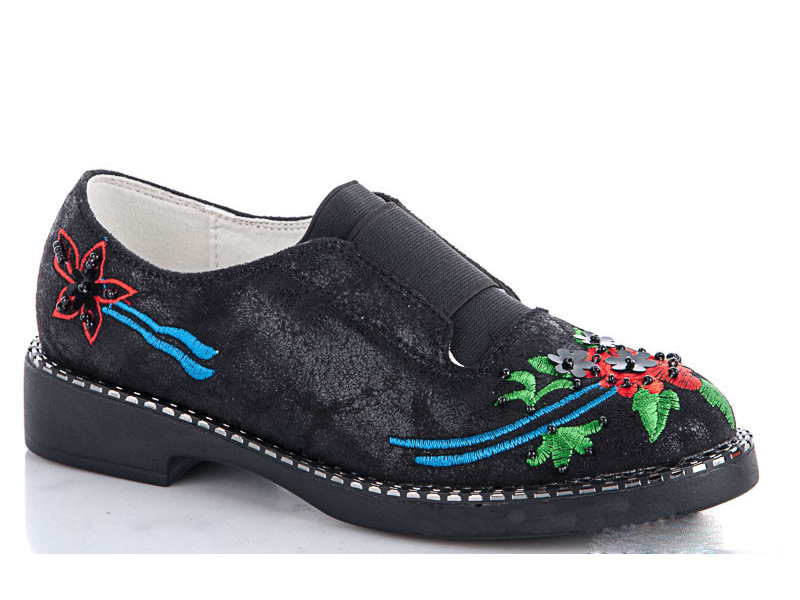 Туфли для девочек Башили (31-37) 006-53 black (деми)