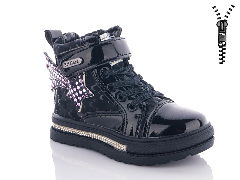 Ботинки для девочек Башили (23-28) 4840-3513-1 black (деми)