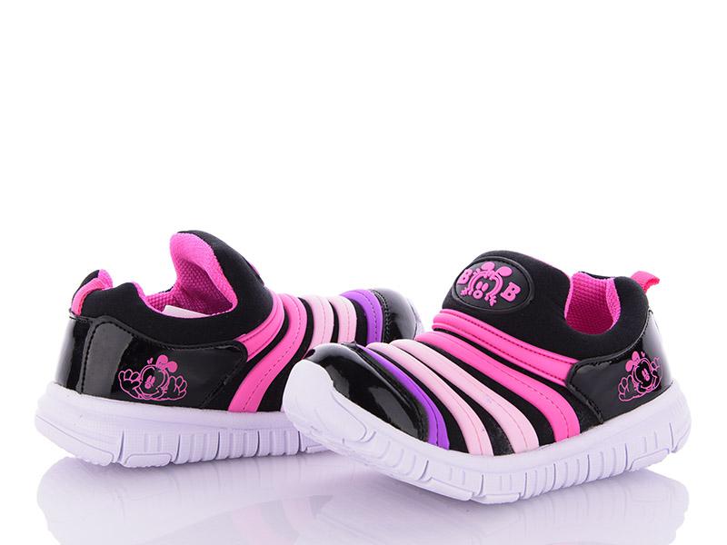 Кроссовки для девочек Class-shoes (26-30) 706 black-pink (лето)