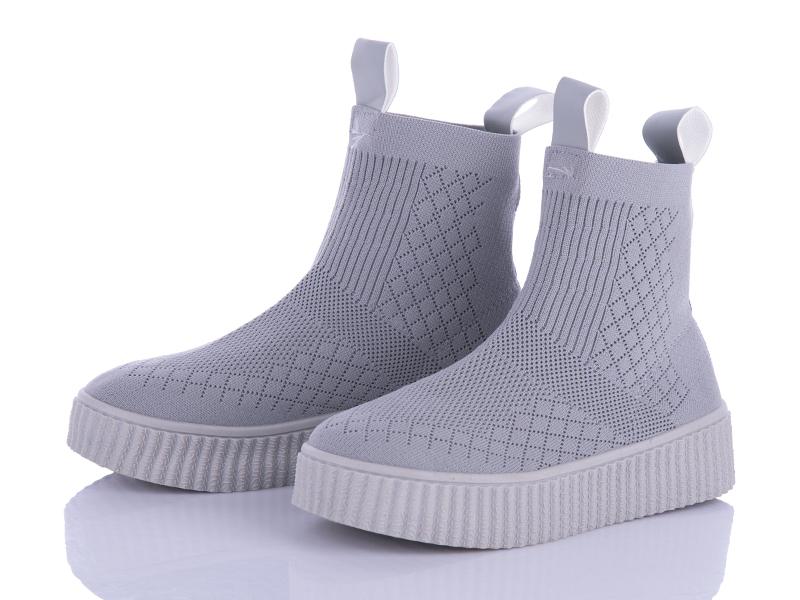 Кроссовки женские Башили (37-42) GT200 grey (лето)