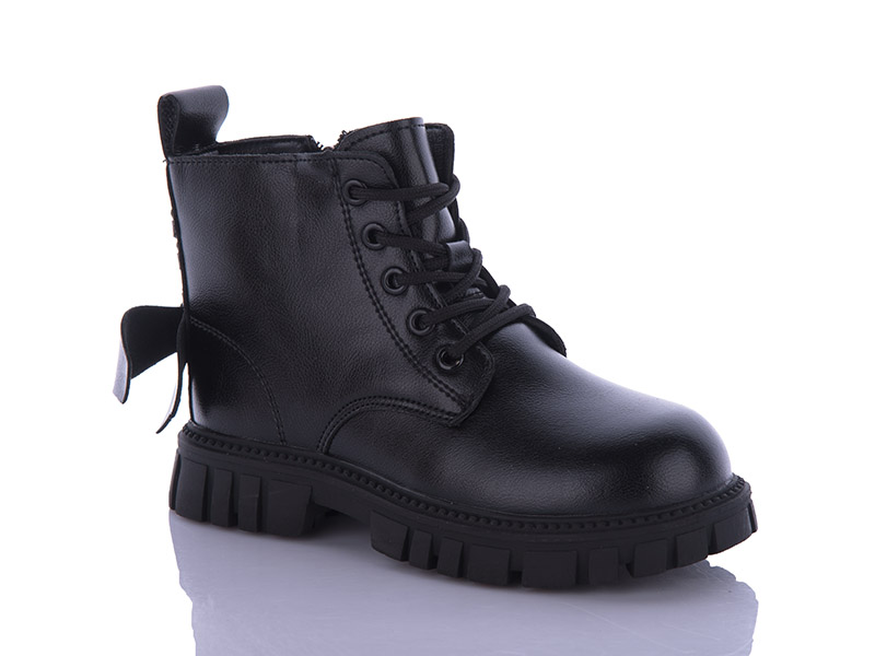 Ботинки для девочек Леопард (32-37) B00 black (деми)