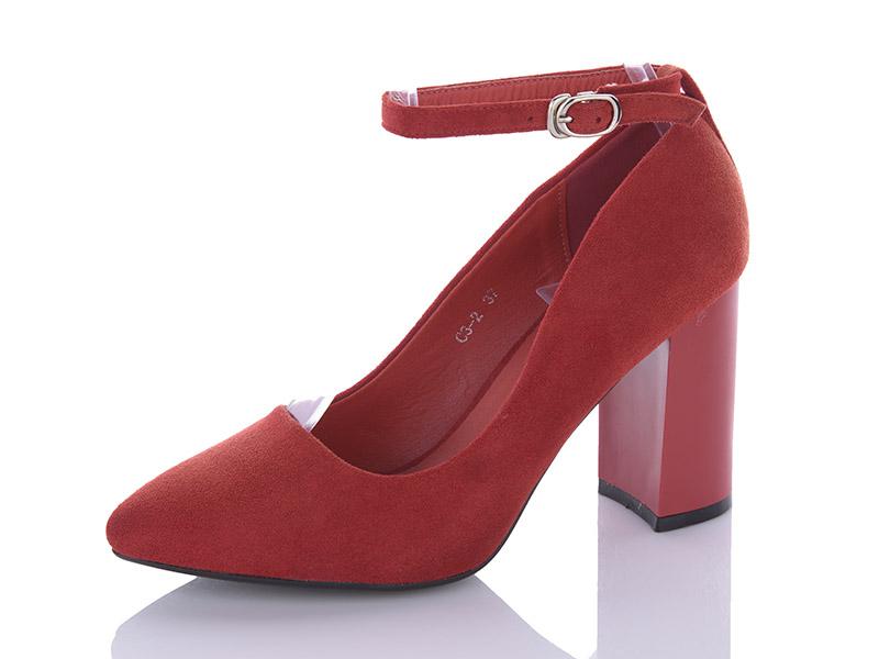 Туфли женские ABA (36-41) C3-2 red (деми)
