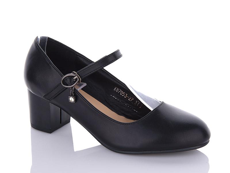 Туфли женские QQ Shoes (36-41) KU7053-27 black (деми)