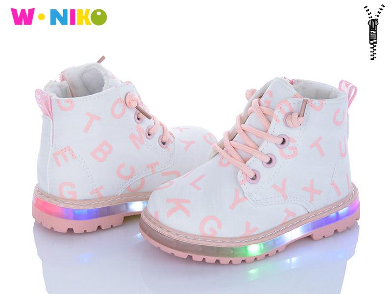 Ботинки для девочек W.Niko (22-27) XJ1042-2 LED (деми)