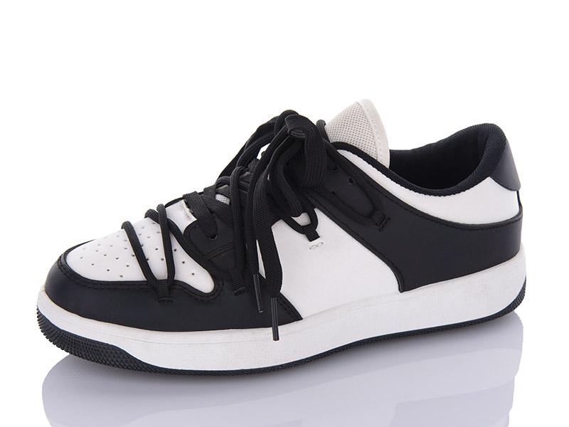 Кроссовки женские ABA (36-41) BK75 black-white (деми)