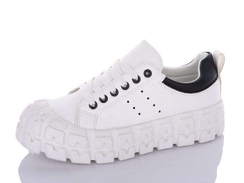 Кроссовки женские ABA (36-41) BK81 white (деми)