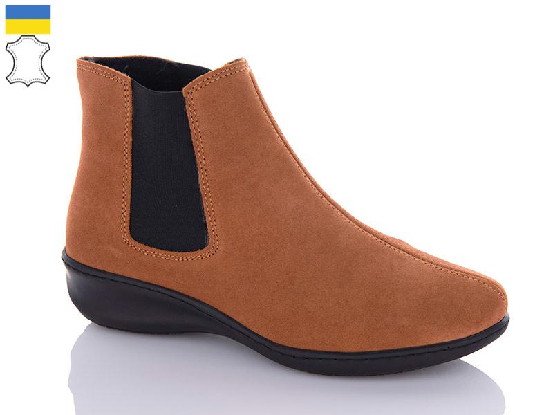 Ботинки женские Світ взуття (36-41) DL03-C1 коричневий (деми)