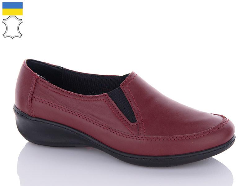 Туфли женские Світ взуття (36-41) DL07-P7 бордовий (деми)